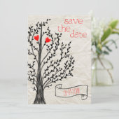 Invitation Thème Arbre et Coeurs (Debout devant)