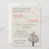 Invitation Thème Arbre et Coeurs (Dos)