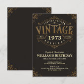 Invitation Thème Artisanal Vintage Tout Âge (Devant / Derrière)