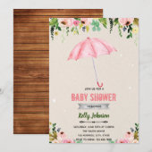 Invitation thème averse d'avril fleur de mai (Devant / Derrière)