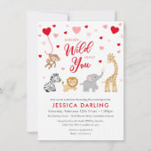 Invitation Thème Baby shower Valentine Safari (Devant)