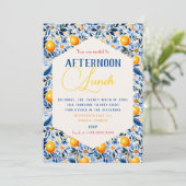 Invitation Thème Bleu et Citron  (Debout devant)