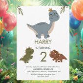 Invitation Thème Boho Dinosaur en bon temps