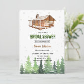 Invitation thème bois de cabine (Debout devant)