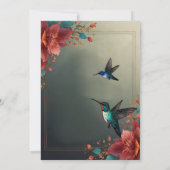 Invitation Thème botanique foncé des colibris (Dos)