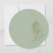Invitation Thème Botanique Mariage Arché Noir Moderne (Dos)