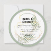 Invitation Thème Botanique Mariage Arché Noir Moderne (Devant)