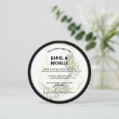 Invitation Thème Botanique Mariage Arché Noir Moderne (Debout devant)