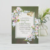 Invitation Thème Bouquet Cherry Blossom (Debout devant)