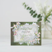 Invitation Thème Bouquet de fleurs de cerisier (Debout devant)