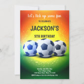 Invitation Thème Bright Football Party (Devant)