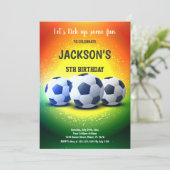 Invitation Thème Bright Football Party (Debout devant)