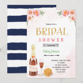 Invitation thème brunch Champagne (Devant / Derrière)