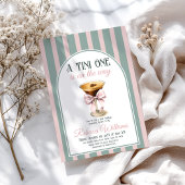 Invitation Thème Café Espresso Martini Baby shower Bow rose