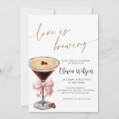 Invitation Thème Café Mariée à Venir Fête (Devant)