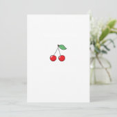 Invitation Thème cerise, design cerise (Debout devant)