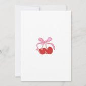 Invitation Thème Cerise Douce pour une fête d'anniversaire de (Dos)