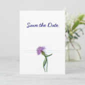 Invitation Thème Chardon de Mariage Écossais, Celtique, Enreg (Debout devant)