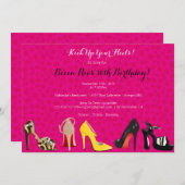 Invitation THÈME CHAUSSURE - Anniversaire ou toute (Devant / Derrière)