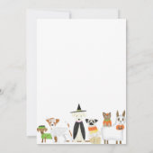 Invitation Thème Chien Puppy Party Halloween Anniversaire (Dos)