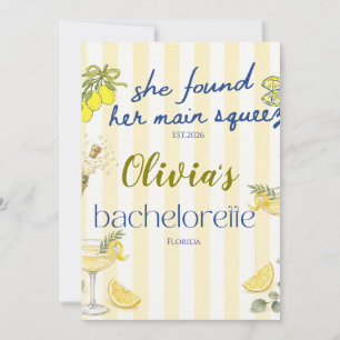 Invitation thème citron elle a trouvé son petit ami jaune