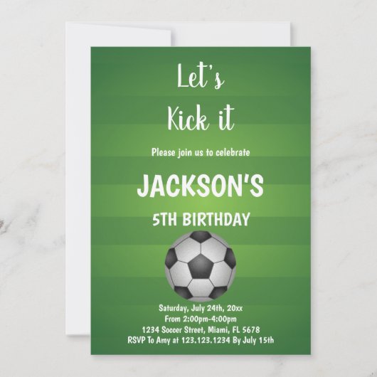 Invitation Thème Classique Sports Party (Devant)