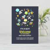 Invitation Thème cool sur l'espace - Astronautes et fusées sp (Debout devant)