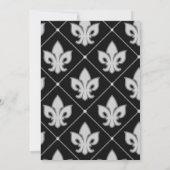 Invitation thème couronne royale noire (Dos)