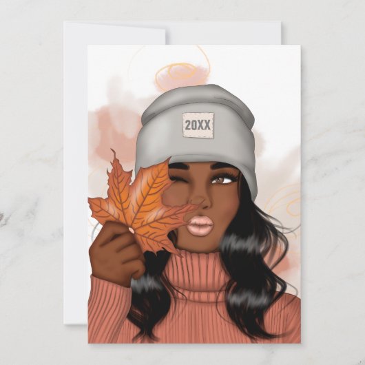 Invitation Thème Cozy Autumn Nouvel An Party (Devant)