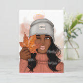 Invitation Thème Cozy Autumn Nouvel An Party (Debout devant)