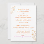 Invitation Thème Daisy Minimaliste Élégant Mariage (Devant)