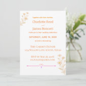 Invitation Thème Daisy Minimaliste Élégant Mariage (Debout devant)