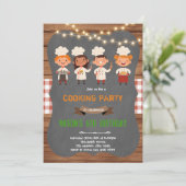 Invitation Thème d'anniversaire de la cuisine de chef (Debout devant)