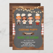 Invitation Thème d'anniversaire de la cuisine de chef (Devant / Derrière)