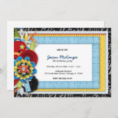 Invitation Thème d'anniversaire de l'école (Devant / Derrière)