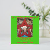 Invitation Thème d'anniversaire de Noël en juillet (Debout devant)