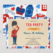 Invitation thème d'anniversaire de petit soldat de (Devant / Derrière)