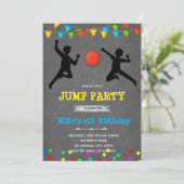 Invitation Thème d'anniversaire de saut Dodgeball (Debout devant)