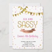 Invitation Thème d'anniversaire de six ans et plus (Devant)