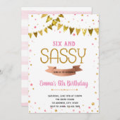 Invitation Thème d'anniversaire de six ans et plus (Devant / Derrière)