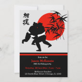 Invitation Thème d'anniversaire de Sumo (Devant)