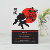 Invitation Thème d'anniversaire de Sumo (Debout devant)