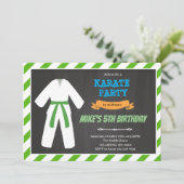 Invitation thème d'anniversaire de Taekwondo (Debout devant)