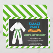 Invitation thème d'anniversaire de Taekwondo (Devant / Derrière)