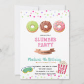 Invitation Thème d'anniversaire du pyjama de Donut (Devant)