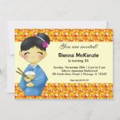 Invitation Thème d'anniversaire japonais (Devant)