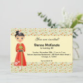 Invitation Thème d'anniversaire japonais (Debout devant)