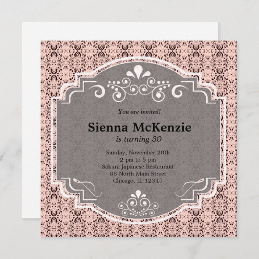 Invitation Thème d'anniversaire japonais (Devant / Derrière)
