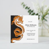 Invitation Thème d'anniversaire Yin Yang Dragon (Debout devant)