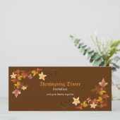 Invitation Thème d'automne classique des Feuilles de Thanksgi (Debout devant)